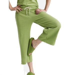 Mate the Label Organic Thermal Wide Leg Pant in Pistachio